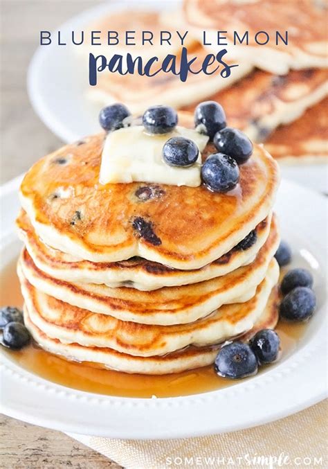 Lemon Blueberry Pancakes Fluffy And Sweet Somewhat Simple