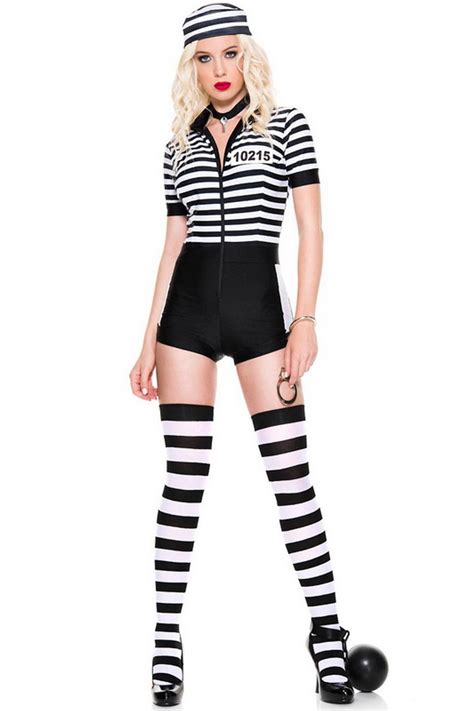 guilty inmate costume spicy lingerie