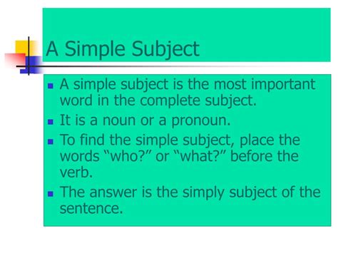 PPT - Simple Subjects and Verbs PowerPoint Presentation, free download - ID:6890836