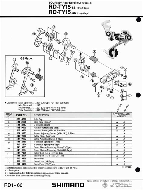 Shimano Spare Parts Catalogue 1993 Scan 8