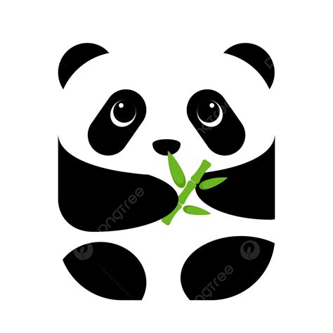 Cute Little Panda Vector Panda Logo Mascot Png And Vector With