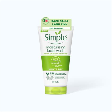 Sữa Rửa Mặt Simple Moisturising Facial Wash 100 Soap Free Tuýp 150ml
