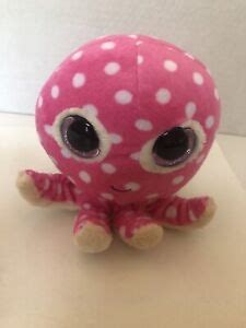 Ty Beanie Boo Boos OLLIE PINK OCTOPUS With Big Sparkle Eyes So Cute EBay