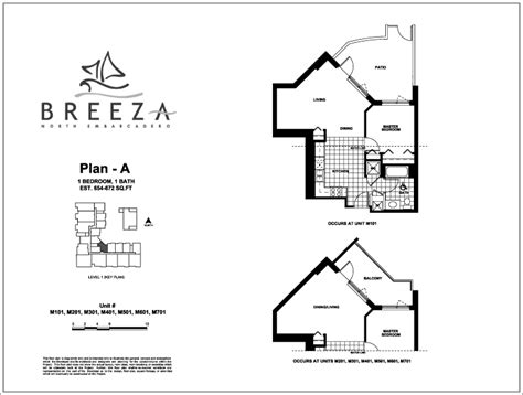 Square footage is approximate and may vary by unit. Breeza Floor Plan A | Solara Lofts - Downtown San Diego Condos