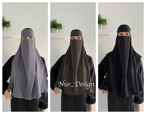 Buy Niqab Muslim Women Burka Islamic Single Layer Polyester Hijab