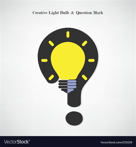 creative light bulb symbol and question mark sign vector image