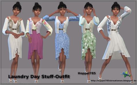 Laundry Day Stuff Outfit Recolors Sims 4 Female Clothes