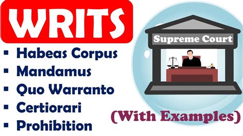 5 Types Of Writs In Engconstitutional Remediesarticle32 And 226