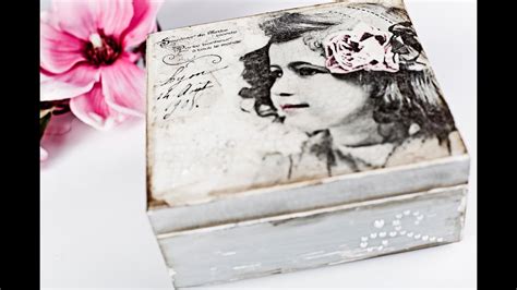 Decoupage Tutorial Box With Pearls Youtube