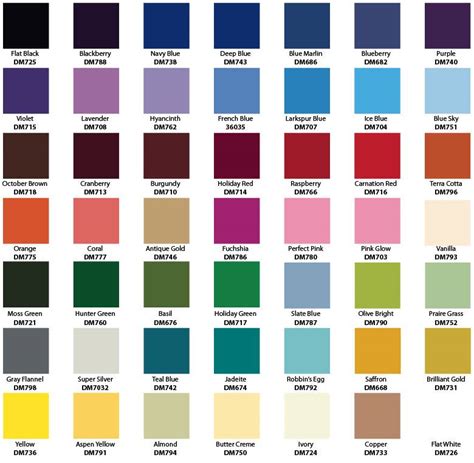 Color Chart Paint Colors Image To U