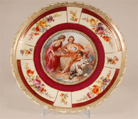 Antique Continental Porcelain Handpainted Cabinet Plate Dish Etsy
