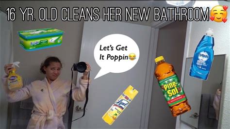 watch me clean my new bathroom 🧽😩 youtube