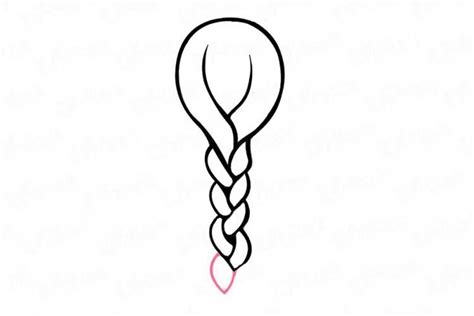 Easy Braid Hairstyle Drawing