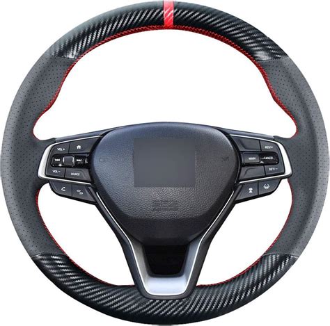 Carkooler Diy Stitching Carbon Fiber Steering Wheel Cover