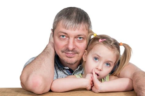 Retrato Del Padre Y De La Hija Imagen De Archivo Imagen De Aislado