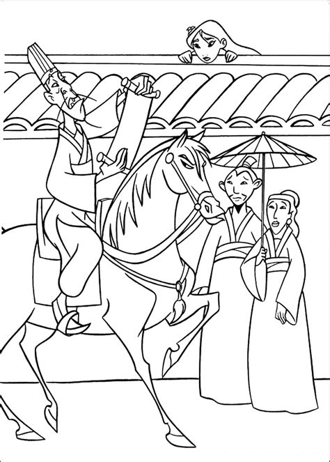 Moreover, you can also see her dressed as a male chinese warrior in order to save her only love, li shang. Mulan Coloring Pages