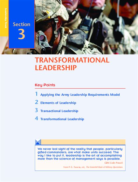 Section 3 Key Points 1 Applying The Army Leadership Requirements Model