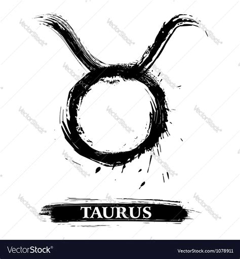 Taurus Symbol Royalty Free Vector Image Vectorstock