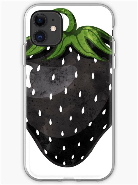 Black Strawberry Iphone Case And Cover By Blacklilypie Redbubble