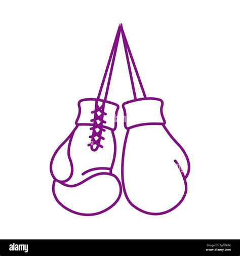 Boxing Gloves Hanging Sport Equipment Icon Stock Vector Image And Art Alamy