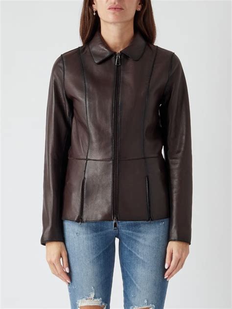 Giacca Donna The Jackie Leathers In Pelle Marrone Acquista Online Al