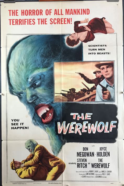 The Werewolf Original Vintage Horror Sci Fi Movie Poster Original