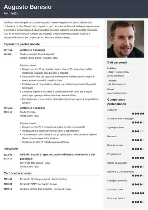 Cv Da Architetto Esempio Per Neolaureato E Professionista