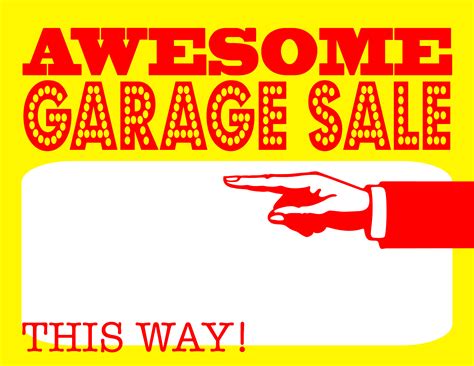 Free Garage Sale Printables