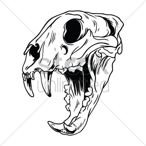 Free Tiger Skull Vector Graphic Skull Sketch Tiger Skull Dog Skull