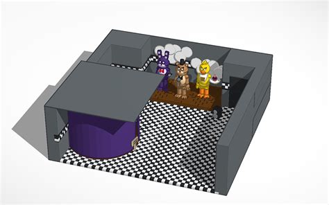 3d Design The Show Stage And Pirates Cove From Five Nights At Freddy S Tinkercad