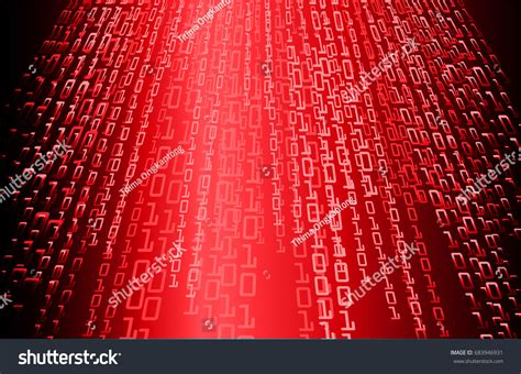 Red Binary Code Background Stock Vector Royalty Free 683946931
