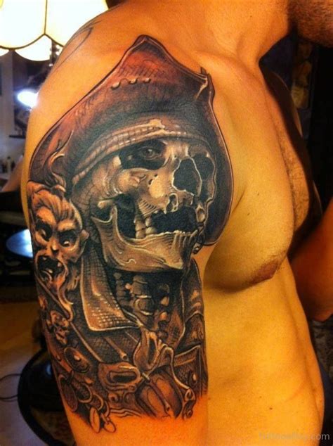 Skull Tattoo On Shoulder Tattoos Designs