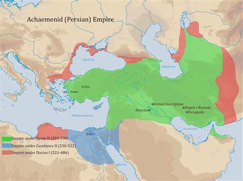 Persian Empire On A Map World Map