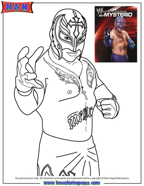 Wwe Smackdown Rey Mysterio Coloring Page H M Coloring Pages Wwe