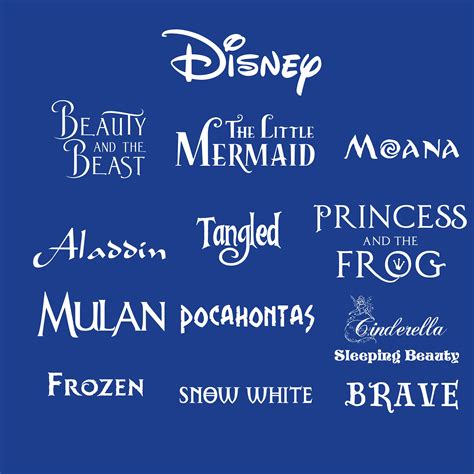 All In One Disney Princess Mega Font Pack Full Version Etsy