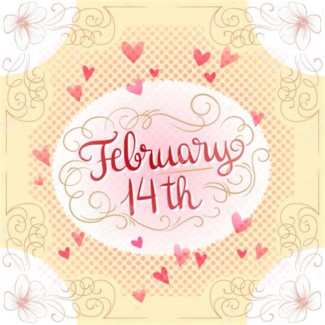 Premium Vector February 14 Valentines Day Card