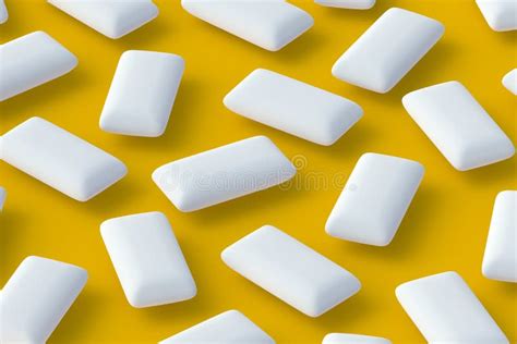 Scattered Chewing Gums Mint Bubblegums Stock Illustration