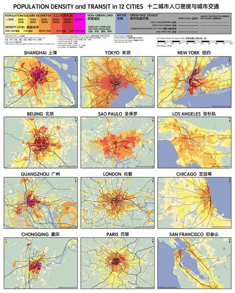 Population Density And Public Transportation In Large World Cities