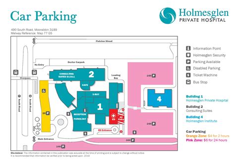 Map And Parking Guide Holmesglen Private Hospital