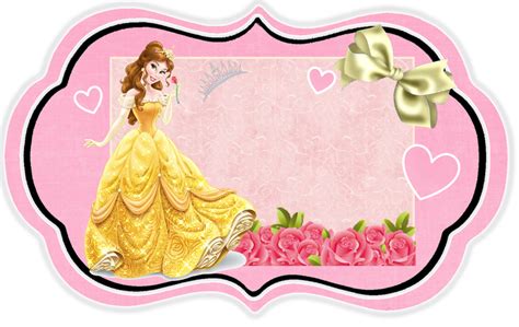 Belle Free Printable Invitations Cards Or Photo Frames Oh My Fiesta