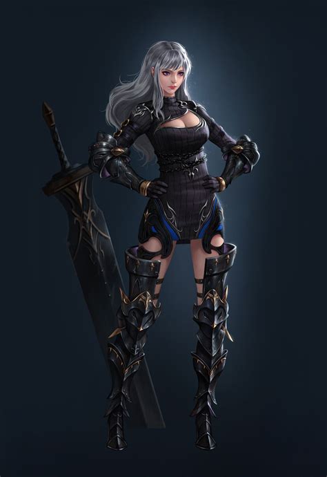 Artstation Rose Kyung Han Kim Female Armor Fantasy Fe