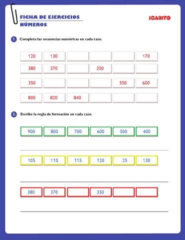 Ejercicio Interactivo De Sucesion Numerica Images