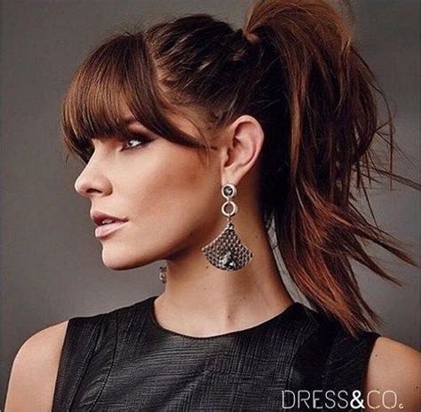 20 Great Ponytails With Bangs Inspiration Ideas Hairstyles With Bangs