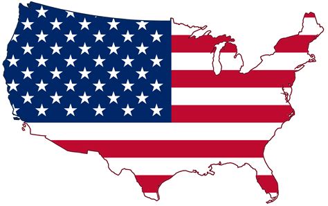 Usa Flag Map Transparent Png Stickpng
