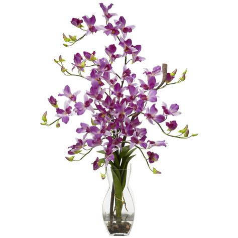35 Purple Silk Fake Dendrobium Artificial Flower