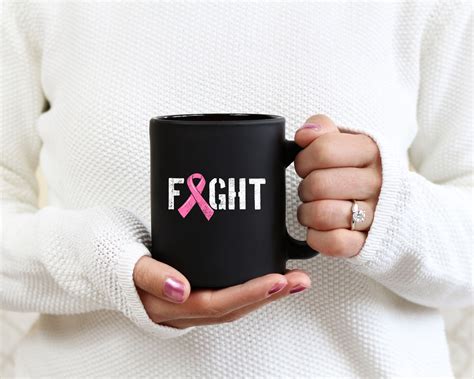 Fight Breast Cancer Mug Cancer Awareness Coffee Cup For Etsy