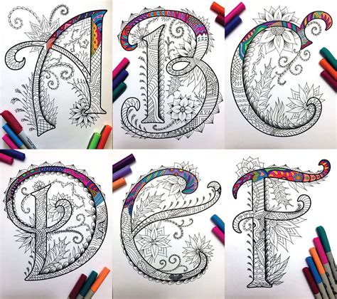 26 Uppercase Zentangle Letters Inspired By The Font Harrington In