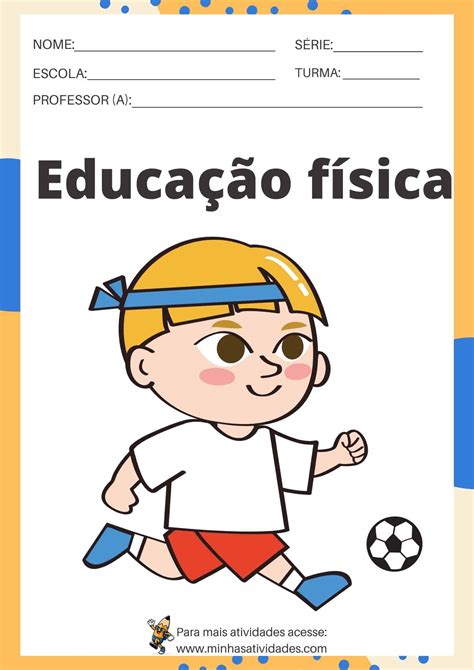 Capa De Trabalho De Educação Física Para Imprimir