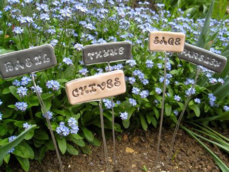 How To Make Polymer Clay Plant Markers Garden Plant Markers Garden