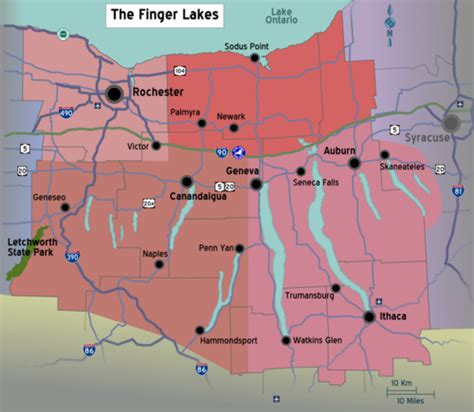 34 Maps Of Finger Lakes Maps Database Source